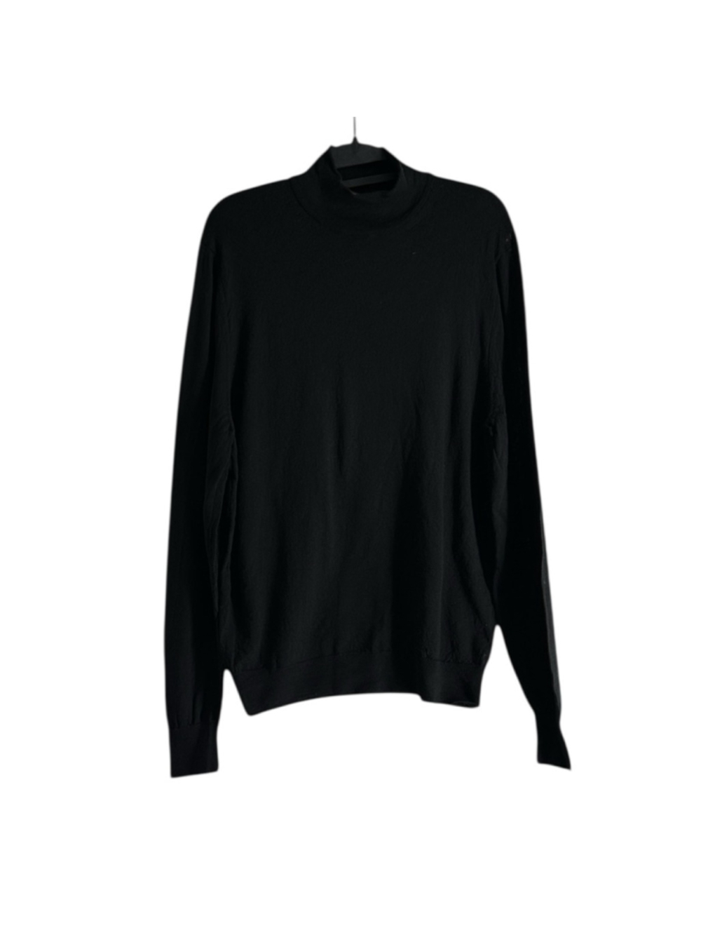 Canali 100% wool sweater Classic Black Sweater mock neck luxury career sz xl